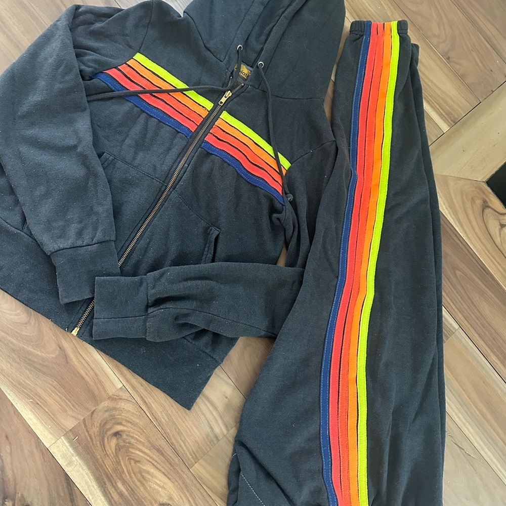 Aviator Nation Set neon xs hoodie s pants